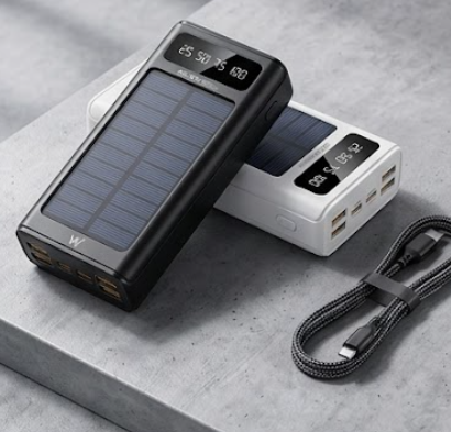 Power Bank 30.000 mAh con Carga Rápida 22.5W y Panel Solar